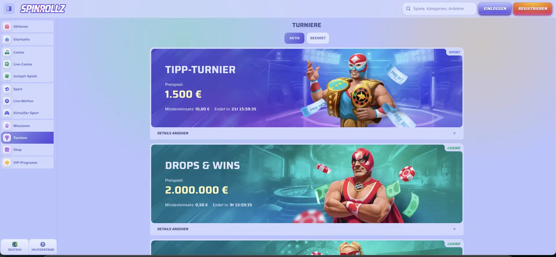 Spinrollz Tournaments